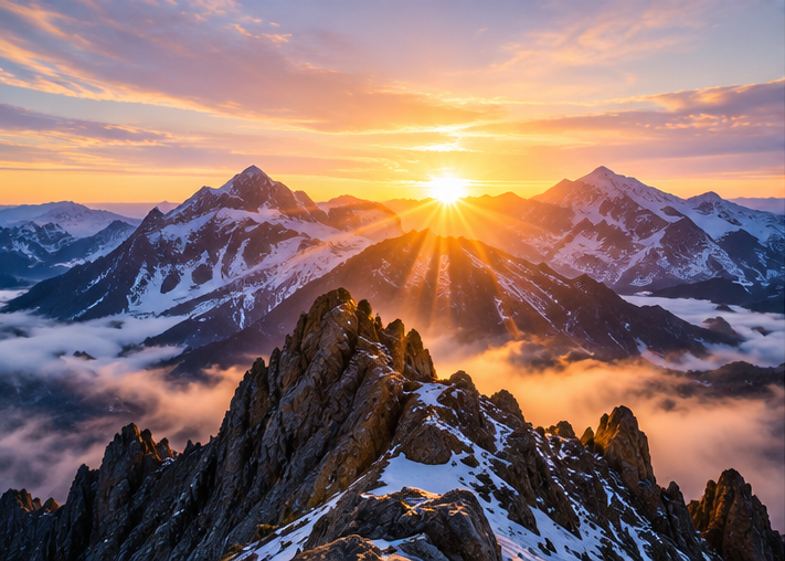 Mountains nature moment